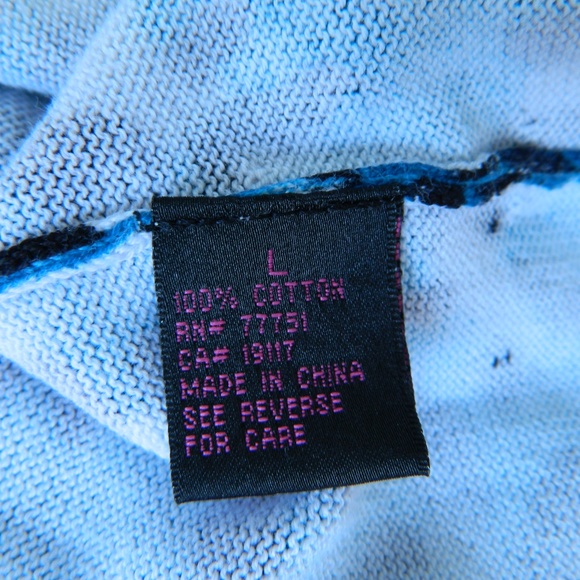 Betsey Johnson Blue Leopard Bow Sweater Dress L - Picture 8 of 8